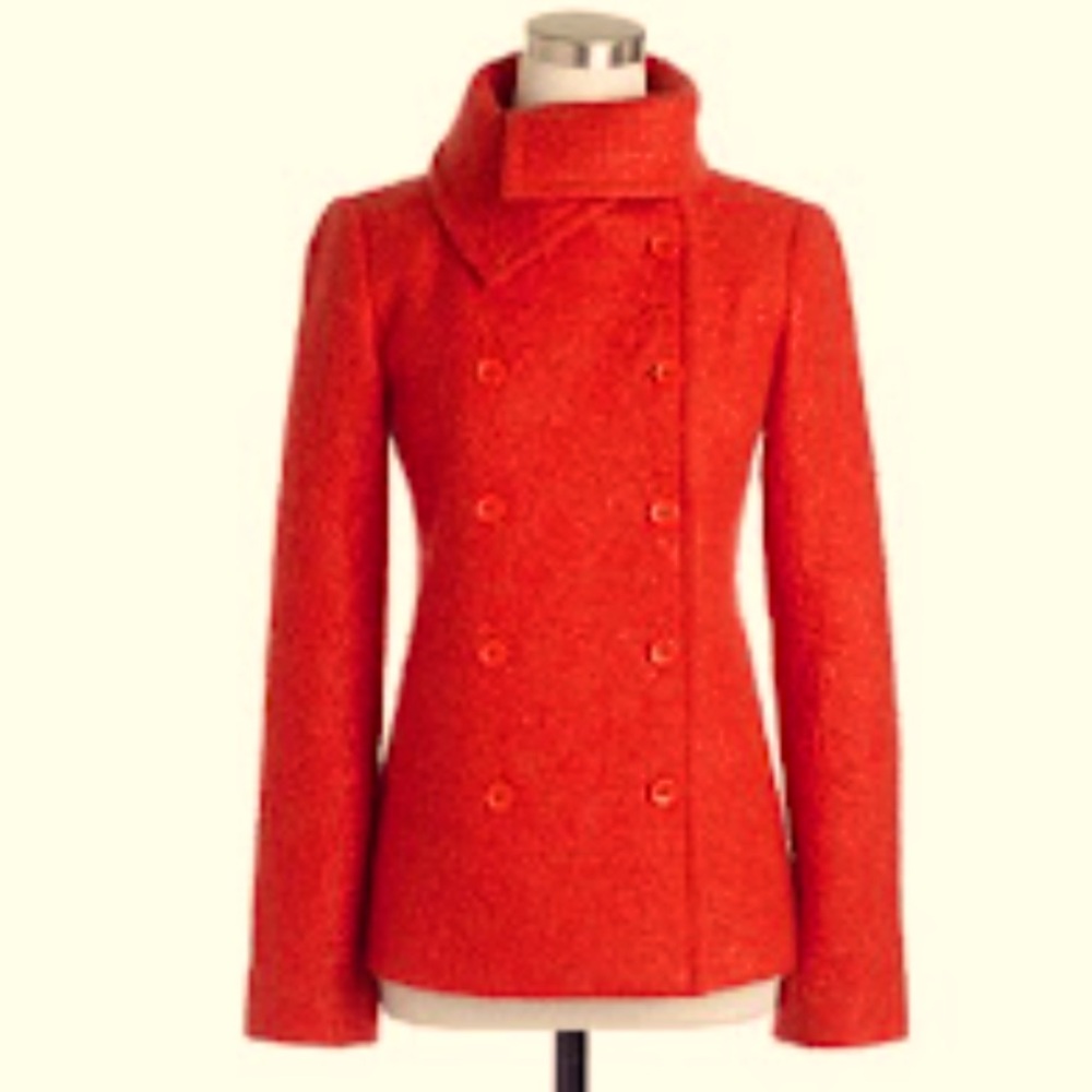 J.Crew Lucille bouclé mohair peacoat, ca. Jenna Lyons/Marissa Webb. US2/small